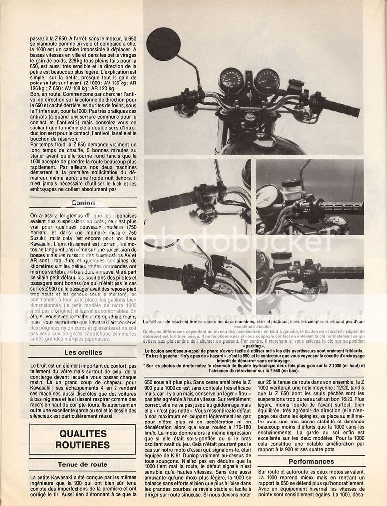 comparatif - ESSAI COMPARATIF Z650 ET Z1000 KAWASAKI MJ 303 MotoJournal303page5