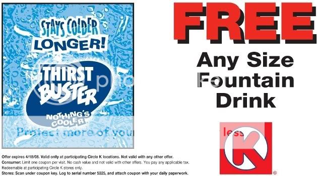 Free Fountain Drink at Circle K Freethirstbusteremail65