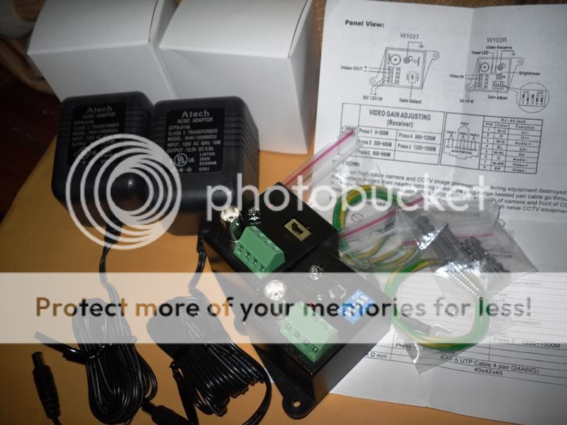 CCTV Twisted Pair ACTIVE video Balun KIT (2pcs) 2.4KM  