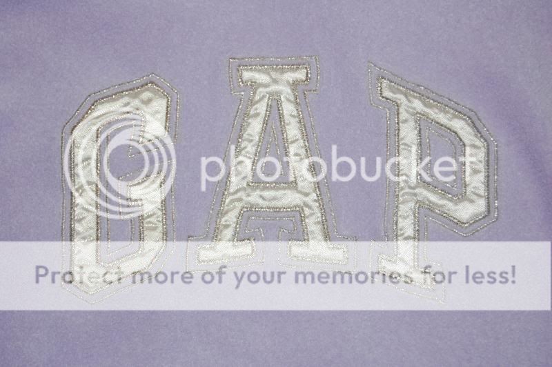 Girls Gap Lavender Fleece Logo Hoodie XS 4 5 Sparkle
