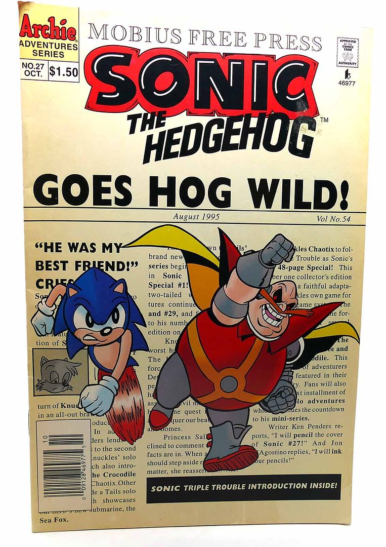  - Sonic the Hedgehog Goes Hog Wild! Archie Adventure Series #27 Oct.