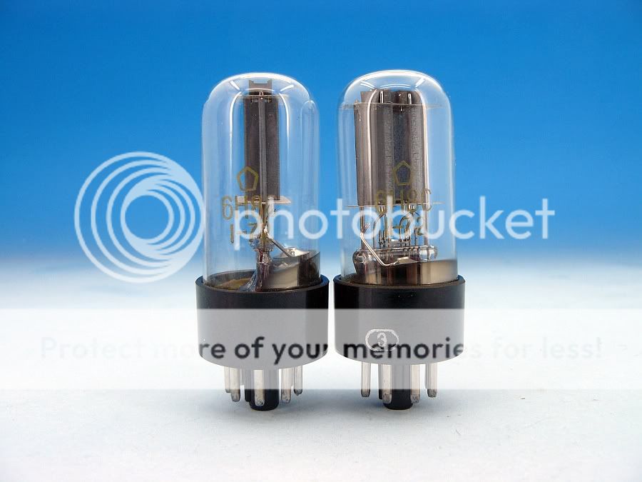 2x MATCHED Vintage Tubes 6N8S 6SN7 ECC32 Tube Ia=8.0  