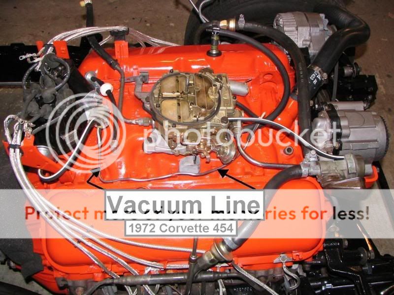 1972 Corvette 454 Vacuum Line required - CorvetteForum ... 77 corvette engine intake diagram 