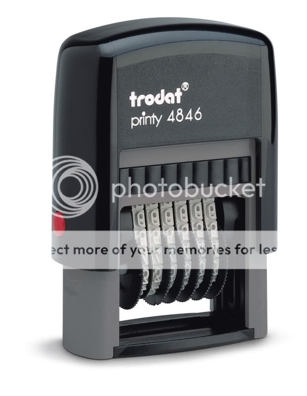 TRODAT PRINTY 4846 SELF INKING NUMBERER RUBBER STAMP  