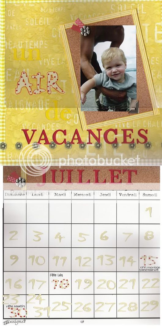 **La suite - Mon calendrier 2006 - Janvier à octobre Juillet