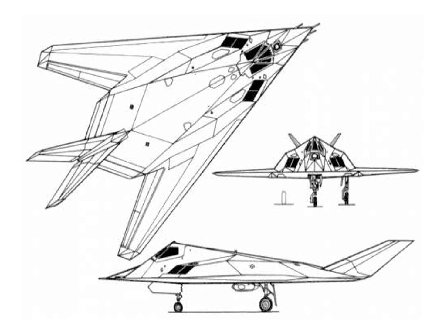 Lockheed f-117 Nighthawk чертежи