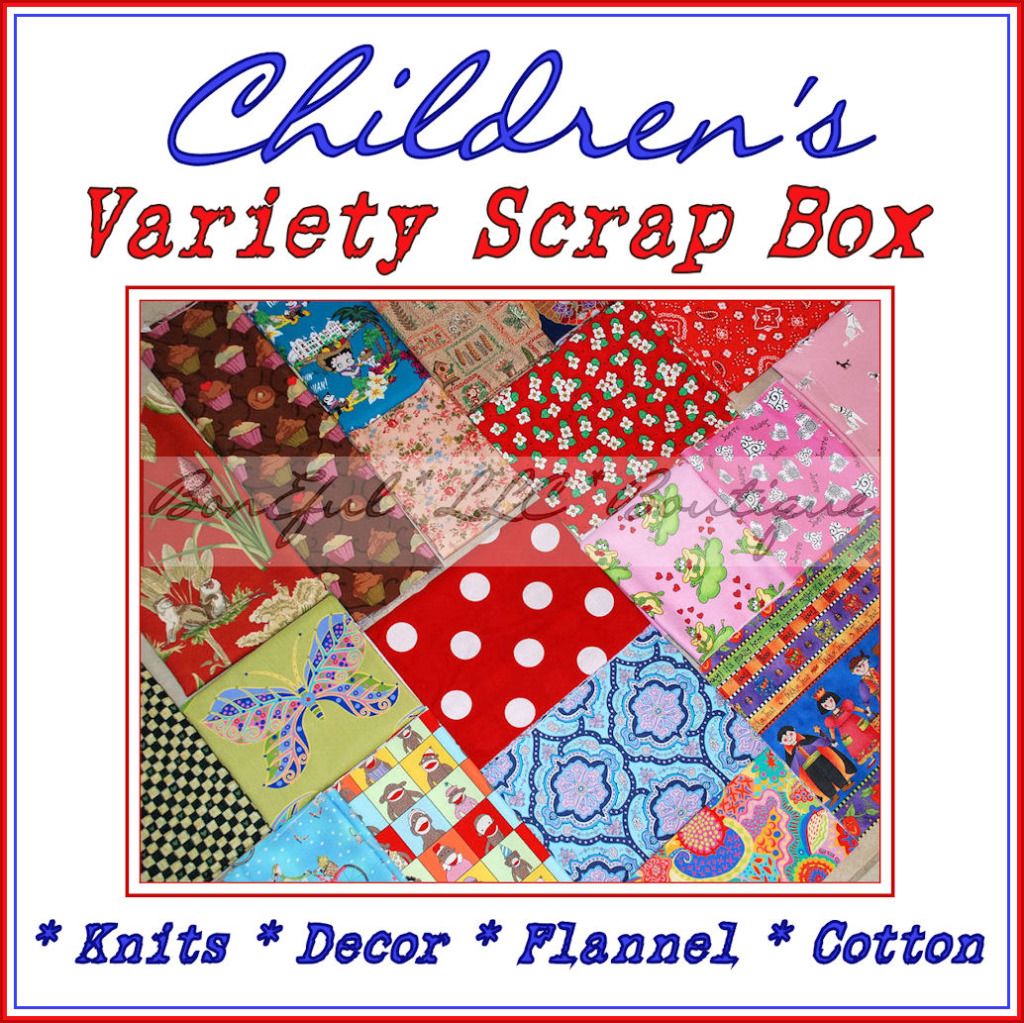 BonEful Fabric 4H Home School Sewing Machine Baby Child Kid Quilt Scrap Box Lot