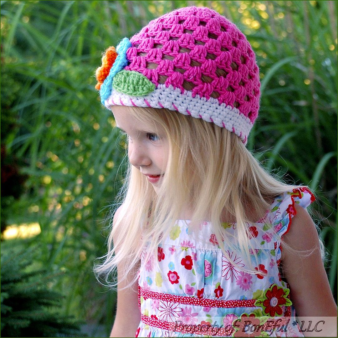 BonEful RTS NEW Boutique Crochet Knit Pink Color Flower Holiday Girl ...