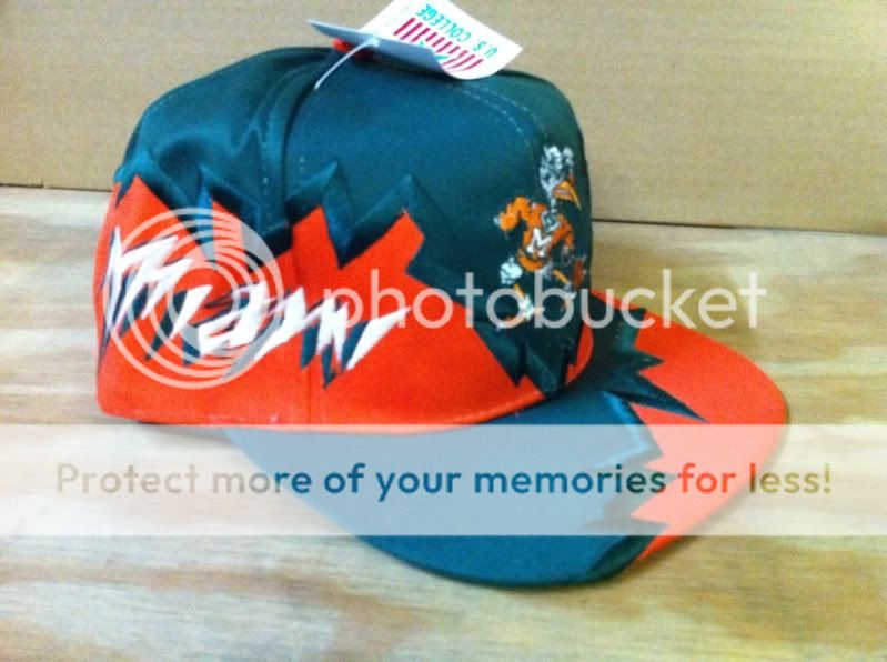 Miami Hurricanes snapback hat cap NWT vintage UM old school flat bulls 