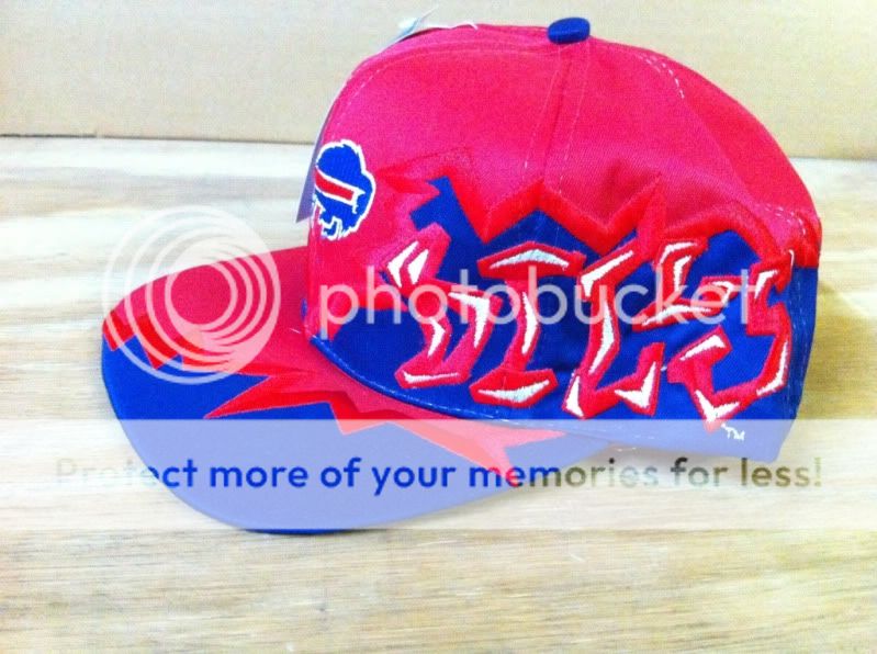 BUFFALO BILLS SNAPBACK HAT CAP VTG VINTAGE FLAT BILL 2 TONE DEADSTOCK 