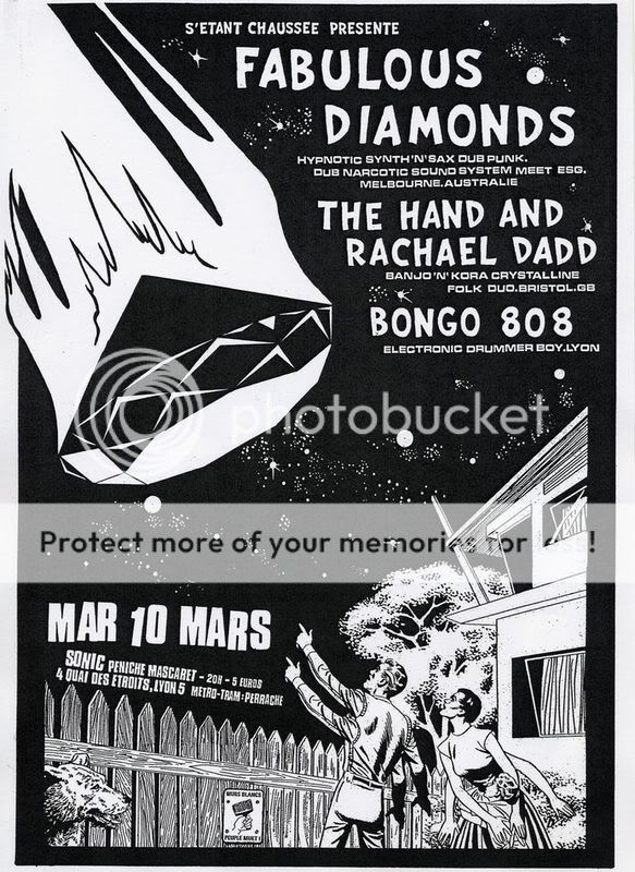 Mar 10 Mars: FABULOUS DIAMONDS + THE HAND + BONGO 808 @ LYON FlyerFabDia1