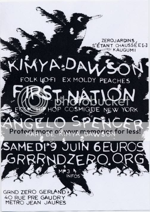 Samedi 9 Juin : KIMYA DAWSON + FIRST NATION ... @ Lyon !!! KimyaDef