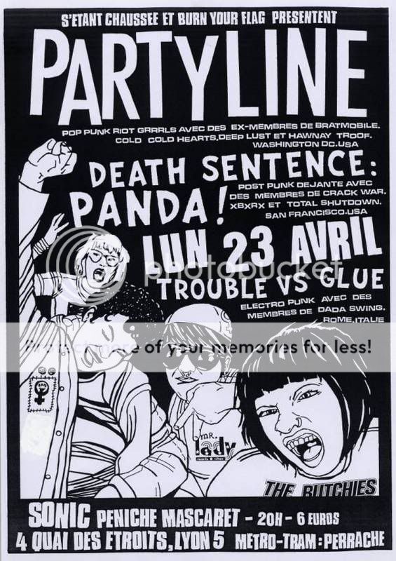 Lun 23 Avril : PARTYLINE + DEATH SENTENCE: PANDA! @ Lyon !!! Lastbutnotleast