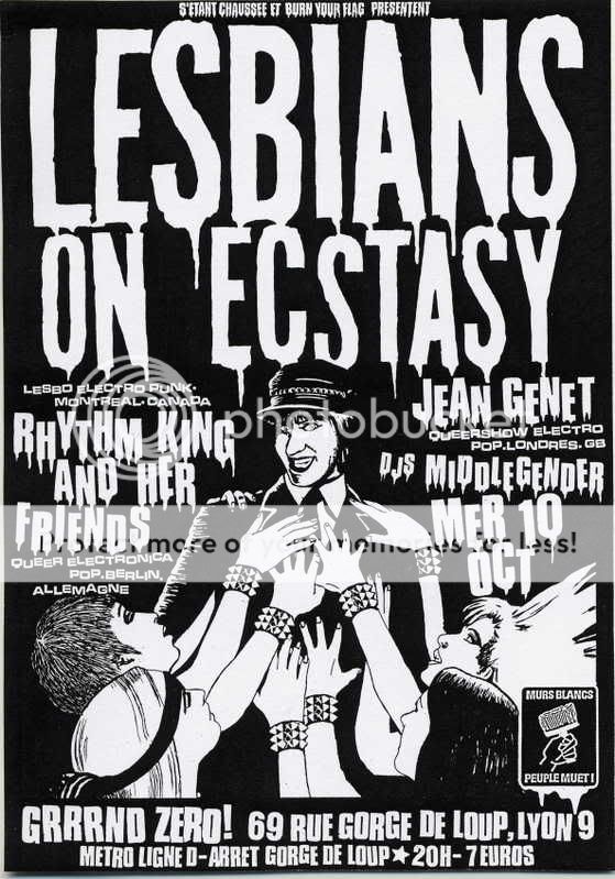 Mer 10 Oct : LESBIANS ON ECSTASY + RHYTHM KING @ LYON !!! LesFly