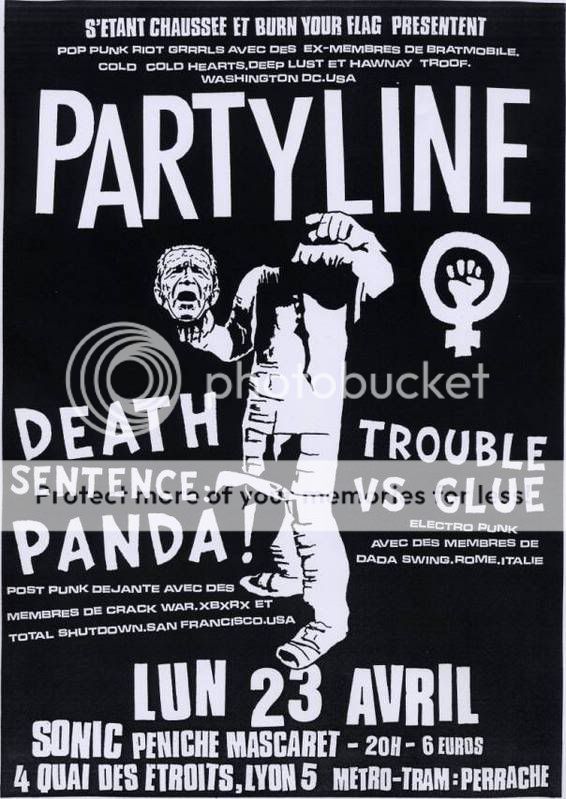 Lun 23 Avril : PARTYLINE + DEATH SENTENCE: PANDA! @ Lyon !!! PrFlyer