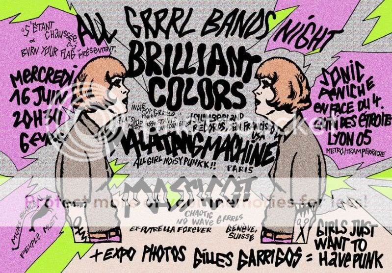 Mer 16 Juin: BRILLIANT COLORS+MALATANG MACHINE+MASSICOT@LYON BcolorsCOLOR