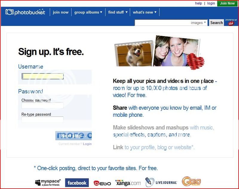 Hướng dẫn đăng ký và upload ảnh tại photobucket.com Photobucket2