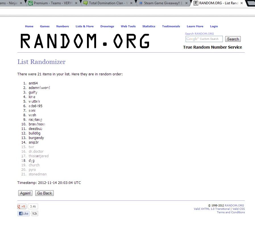 Steam Game Giveaway!! 11-14-12 *Update, The Ship Out....Dead Space 2 In!!!* Winners