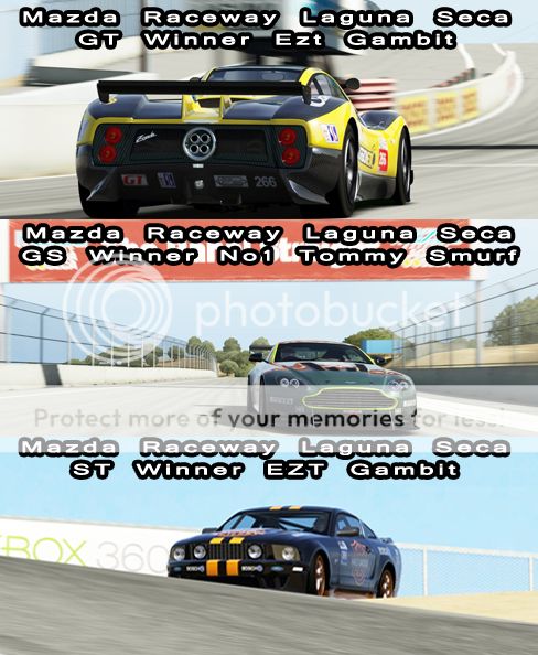 Season 9 Race 2 Mazda Raceway Laguna Seca Dec. 9th 9ClassWinnersLagunaSeca