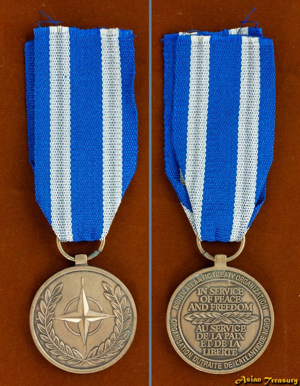 Nato Medal In Service Of Peace And Freedom Full Size North Atlantic Order New Ebay