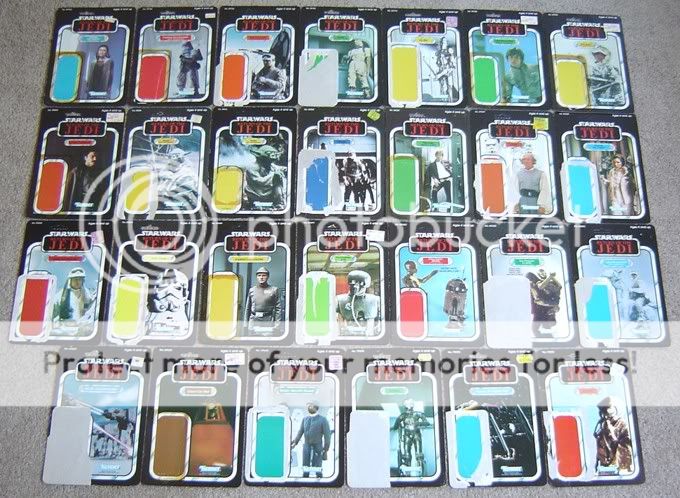 Cardback Collection including Toltoys ROTJ02