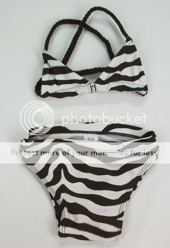 Baby Gap Brown Cream Zebra 2 PC Bikini Swimsuit 3 6 M  