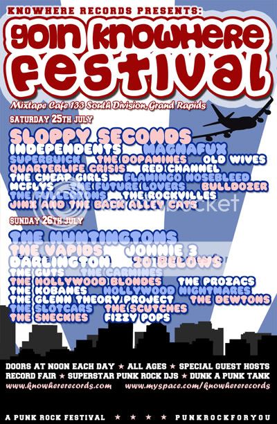Pop Punk Fest in GR w/ the Huntingtons, Sloppy Seconds and tons more! Postera