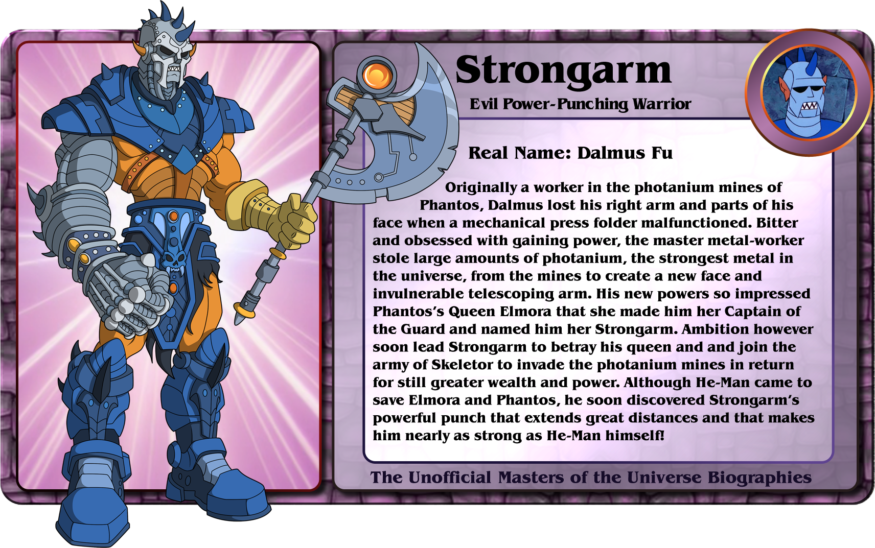 Masters of the Universe Strongarm. The strongest man in the Universe перевод. The might and the Power of a Punch.