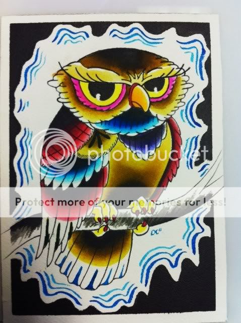 Watercolor இனாலான சித்திரங்கள்  Owl