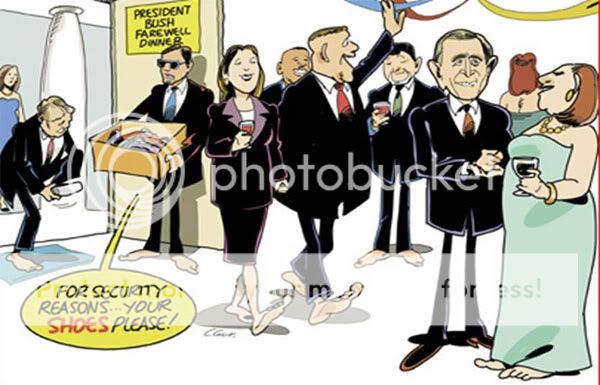 Jantar de despedida de Bush... Cartoon