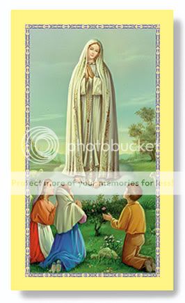 Holy CARD Our Lady Mary FATIMA Novena MEDAL Italy  