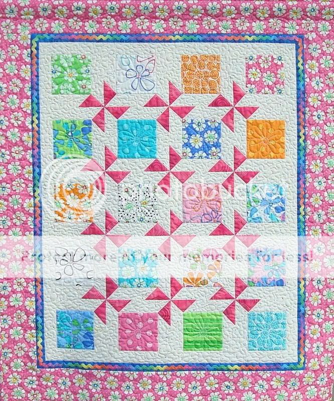 Above quilts are made with the same pattern. One is make in bright and