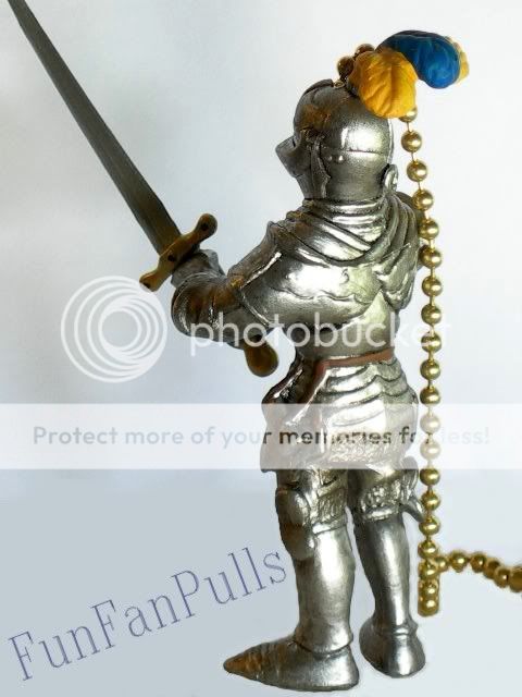 Knight Armor Medieval Ceiling Decor Fan Light Pull