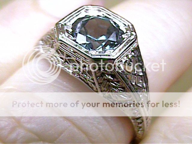 Ring Silver Russian Alexandrite Solitaire Engagement Filigree Color