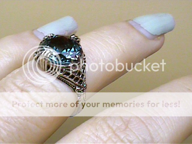 Ring 9 5 Silver Russian Alexandrite Solitaire Engagement Filigree